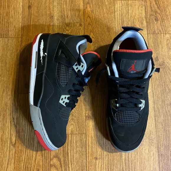 Air Jordan 4 Retro GS ‘Bred’ 2012 Shoes, Size:6.5Y - Picture 4 of 11
